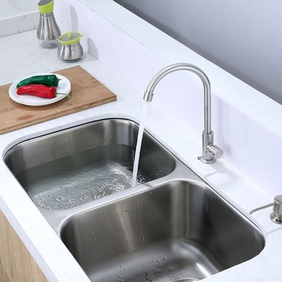 مخلوط کن حوضه سرد و گرم استیل 304 نیکل برس خورده برای آشپزخانه