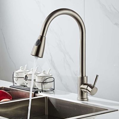 شیر آب سینک ظرفشویی تک حوضه سرد پولیش 304SS برای ماشین ظرفشویی قابل حمل
