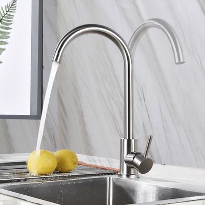 شیرآلات سینک آشپزخانه OEM 304 تک دسته بدون سرب